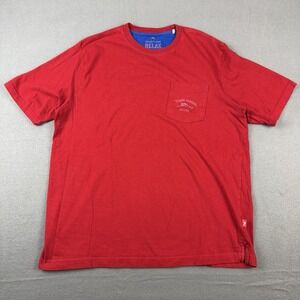Tommy Bahama Shirt‎ Mens Medium Red Pocket Tee Casual Relax Beach